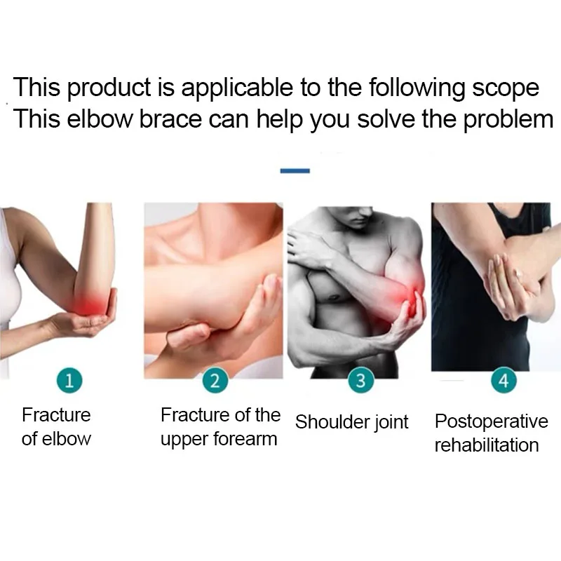 Adjustable Elbow Stabilizer Splint Post Op Immobilizer Brace-After Surgery for Dislocated Arm Ligament and Tendon Repairs