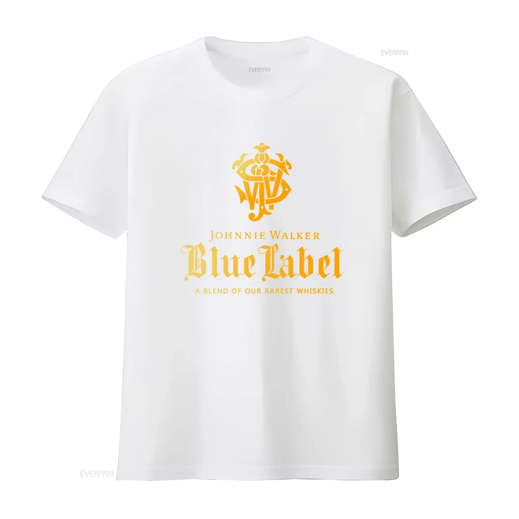 Johnnie Walker Blue Label Men's and Women's  T Shirt with Premium Whisky Logo Design vintage Washed graphic Stretched Unisex view 3