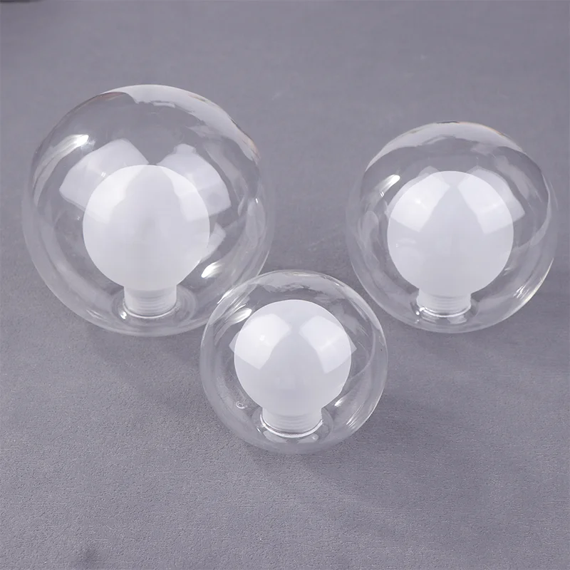 الكرة في الكرة G9 غلوب غطاء زجاجي استبدال واضح الأبيض D80mm D100mm D120mm مجرب افتتاح عاكس الضوء G9 غطاء