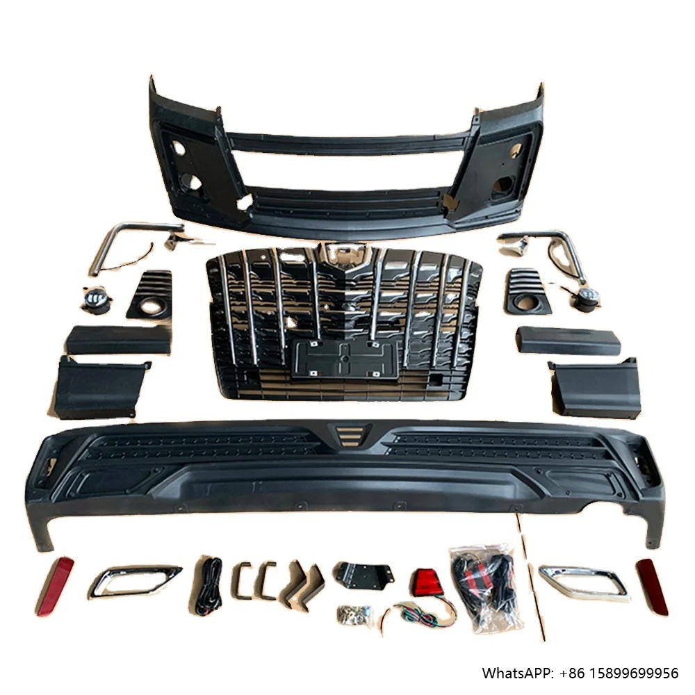 

High Quality Wide Sad Face Front Rear Body Kits Bumper for 2014 Hiace 200 Bus Van Parts Accessories