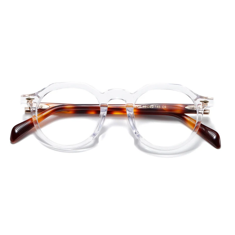 Handmade Oval Round Acetate Glasses Frame Men Women Korea Style Thick Eyeglasses Brand Design luxurious Eyewear Spectacle