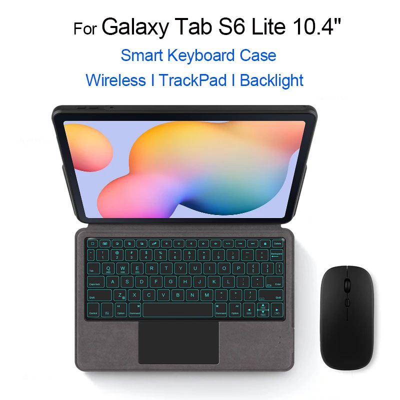 

Чехол Magic TrackPad с клавиатурой для Samsung Galaxy Tab S6 Lite 10,4 дюйма 2022 2020 P619, чехол для планшета, Арабская испанская португальская клавиатура