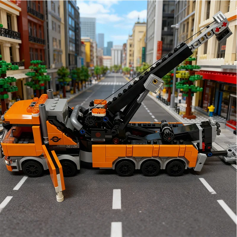 Creative MOC Heavy Crane Truck Building Bricks, 1280PCS, Exquisite Display Model, Perfect Kids Gift