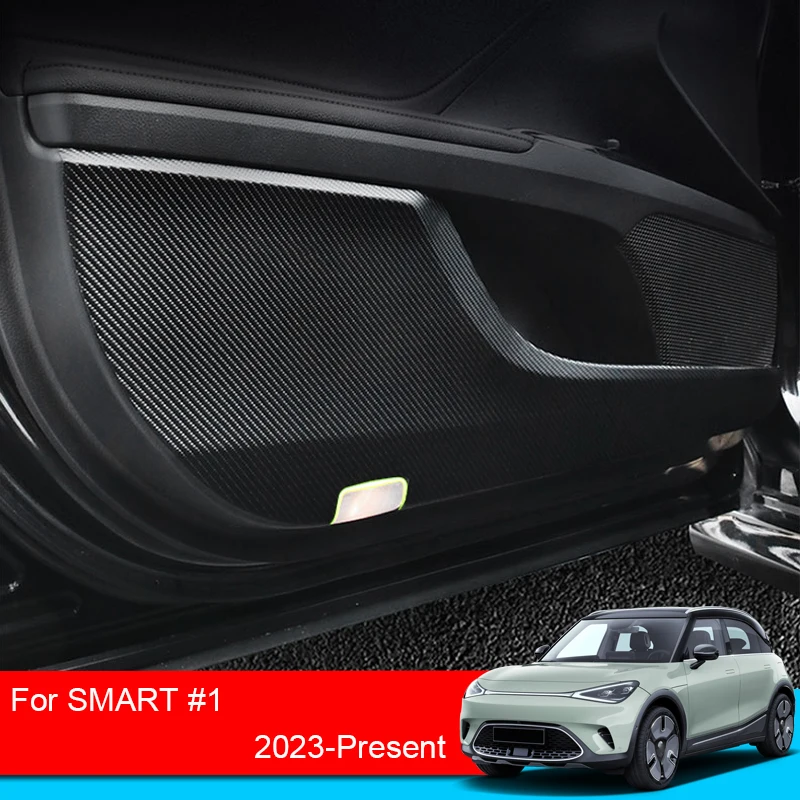 

4 шт./партия, кожаные наклейки для дверей автомобиля SMART #1 2023-2025