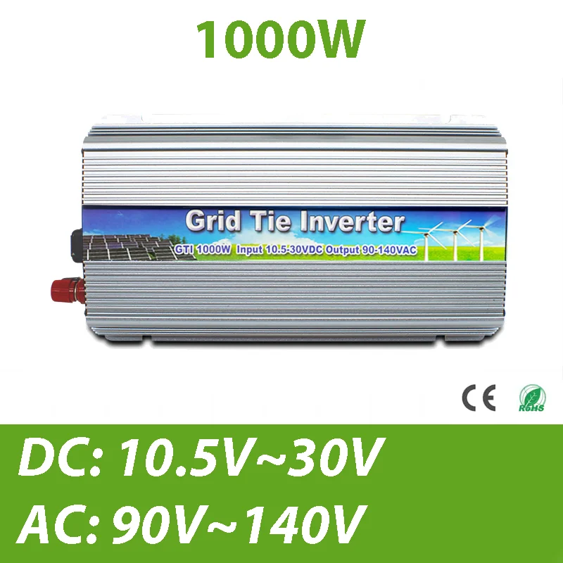 1000W On Grid tie solar inverter 1KW with mppt solar inverter 10.5-30V or 22-50V DC input to 100V 110v 120V 220V 230V AC output