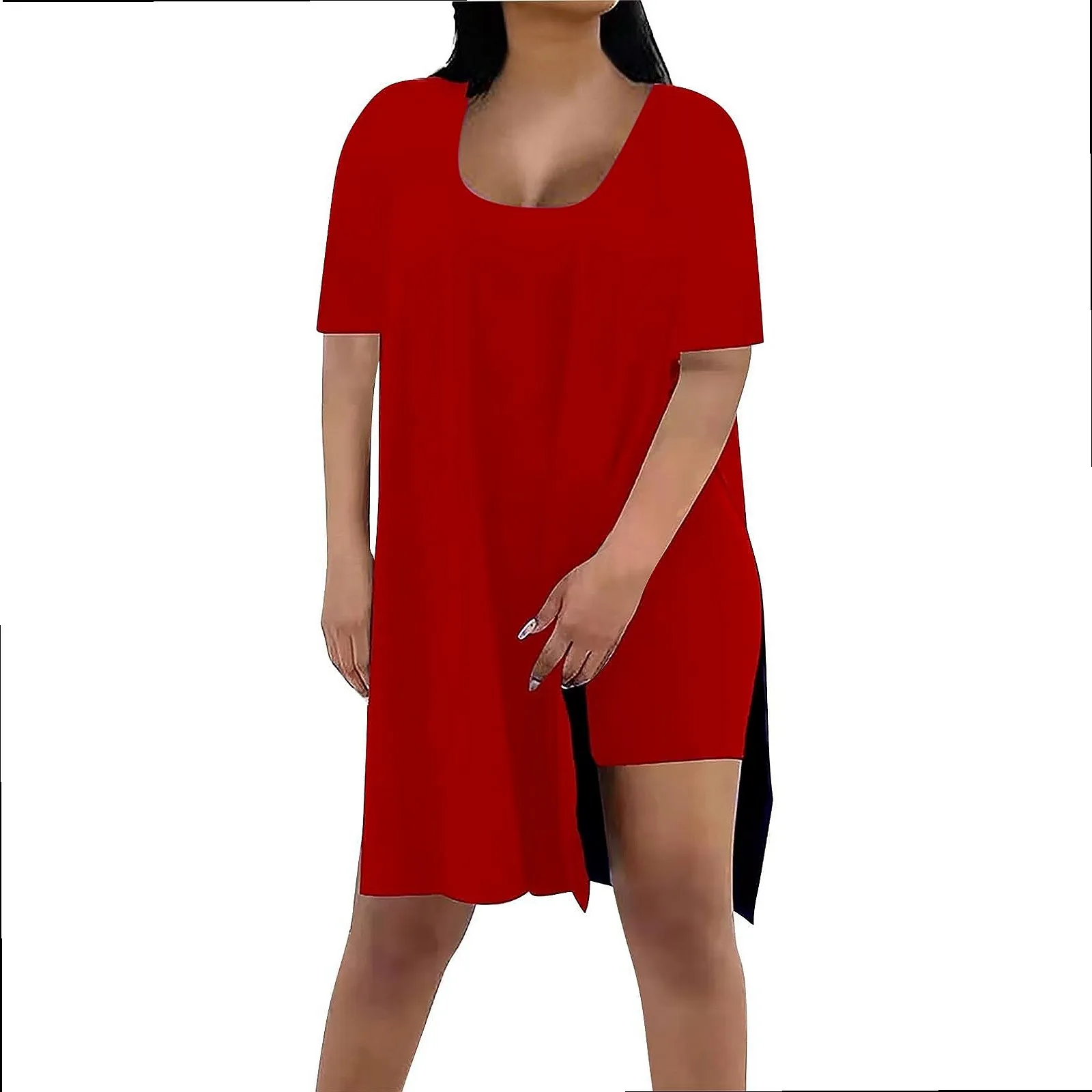 Women's Summer Matching Set Square Neck Short Sleeve Top Shorts Two Piece Set Solid Color Plus Size Jumpsuit Playsuit