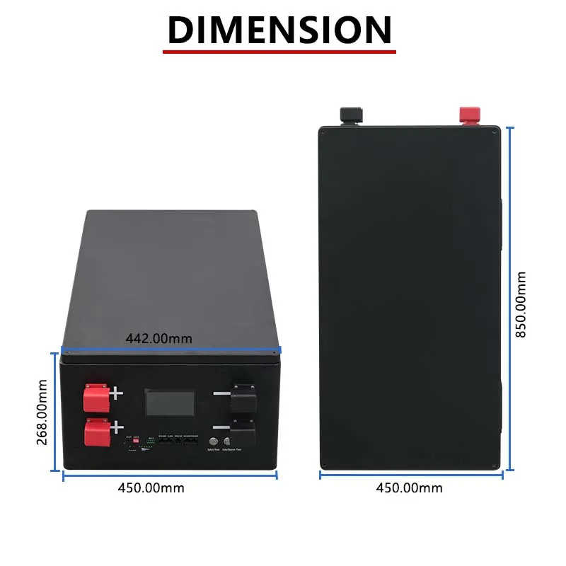 TEZE 48V 280AH custodia per batteria Lifepo4 15KWH 51.2V 302AH 304AH kit batteria costruito BMS RS485/CAN/RS232 custodia solare