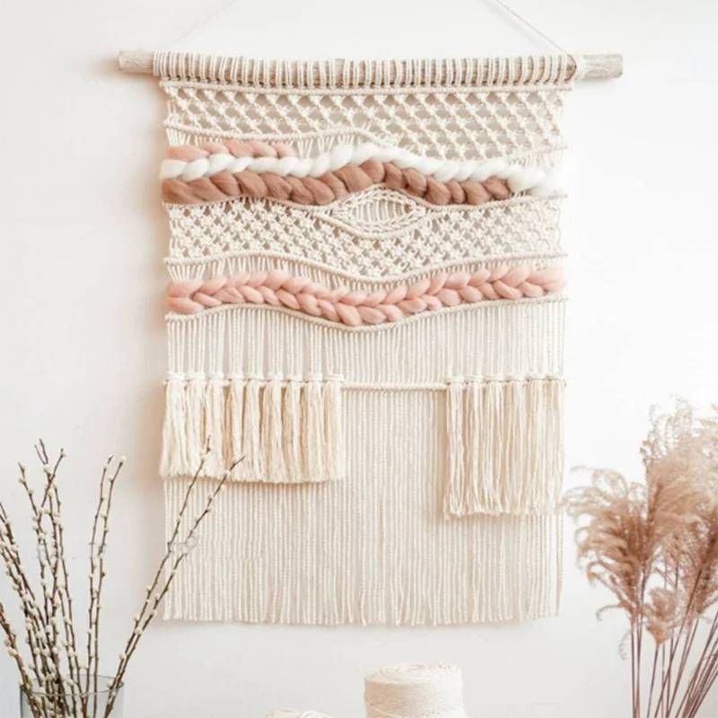 

INS Wall Eco-friendly Bohemian Decor Diy Kit Art High-end Macrame Wall Hanging Kit