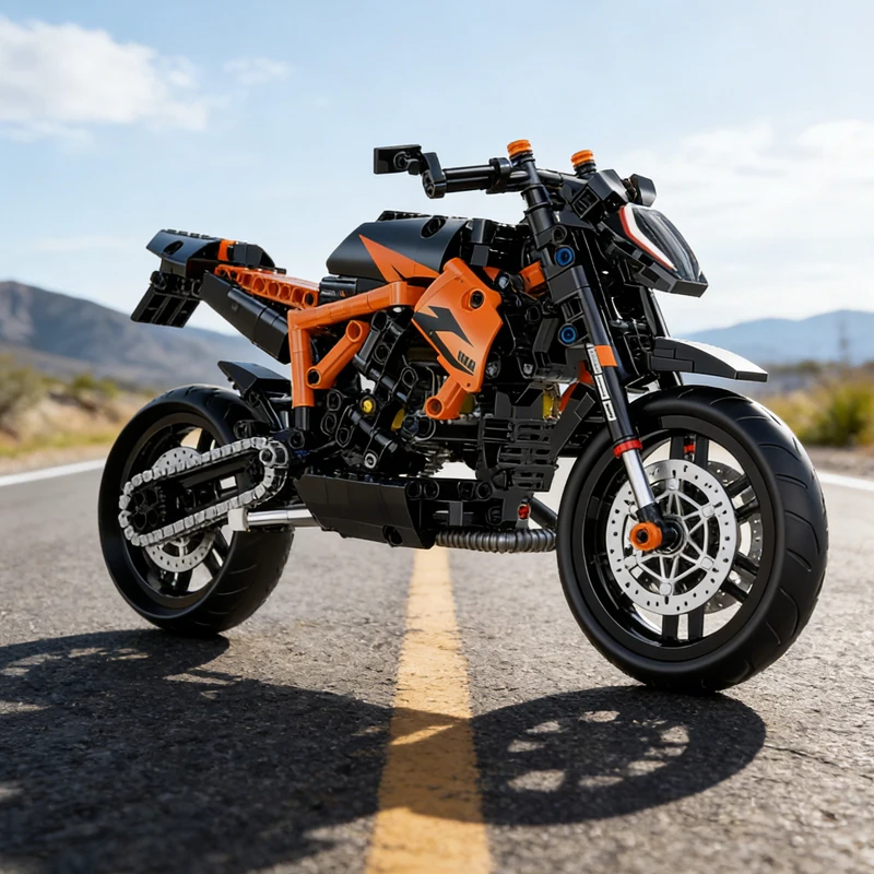 

Набор для сборки модели мотоцикла 1:8 (529 деталей), конструктор MOC, гоночная машина, игрушки для детей и взрослых, подарки