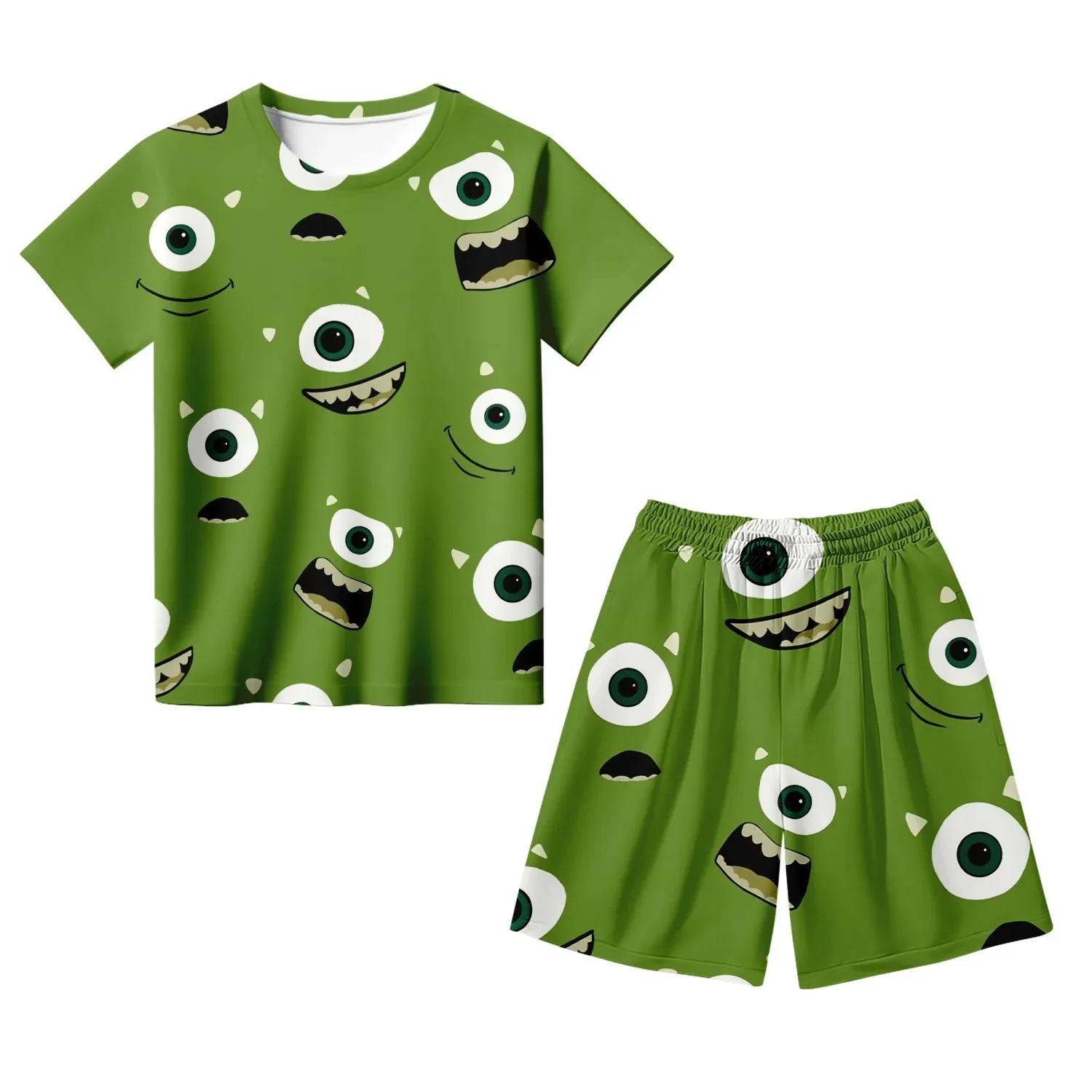 Ragazzi Set a maniche corte t-shirt per bambini estate abbigliamento per bambini stampa 3D Monsters Inc Disney Miniso Fashion Girl Party