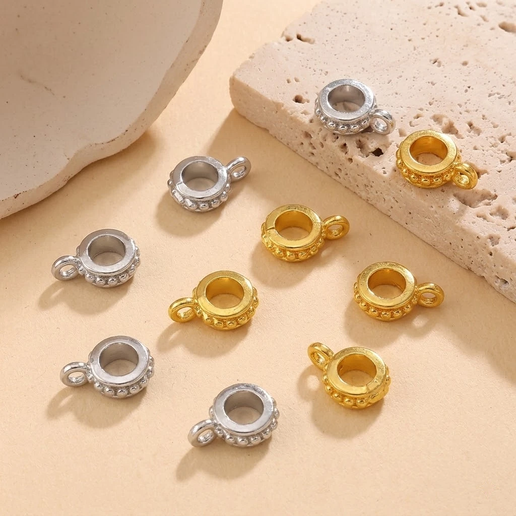 10/20 Stück Metall-Clip-Anhänger, Perlen, Halskettenanhänger, Verschlüsse, Verbinder für DIY Armband, Ohrring, Schmuckherstellung, Zubehör – Detail 3