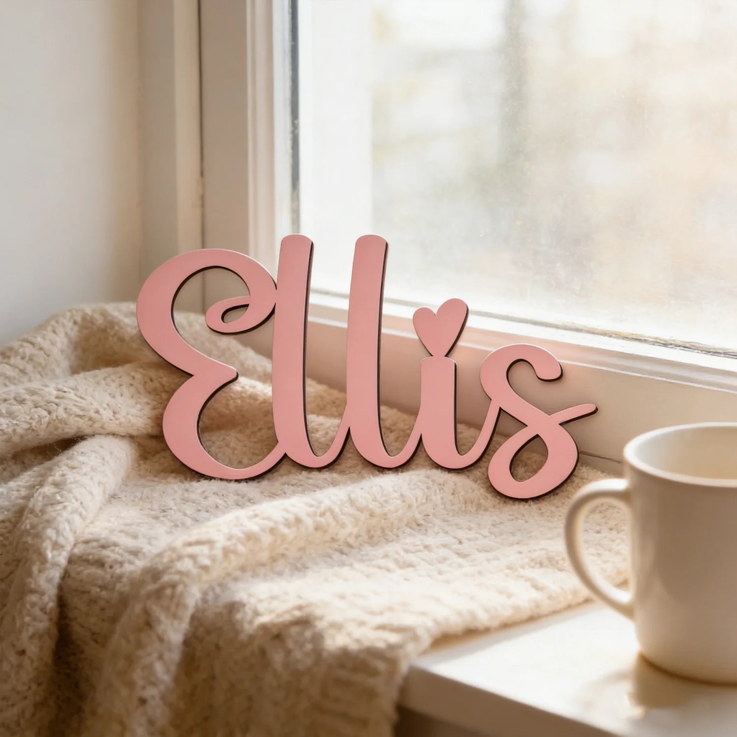 1pc Personalized custom wooden surname brand, Custom content, no need for electricity The ideal gift for home decoration