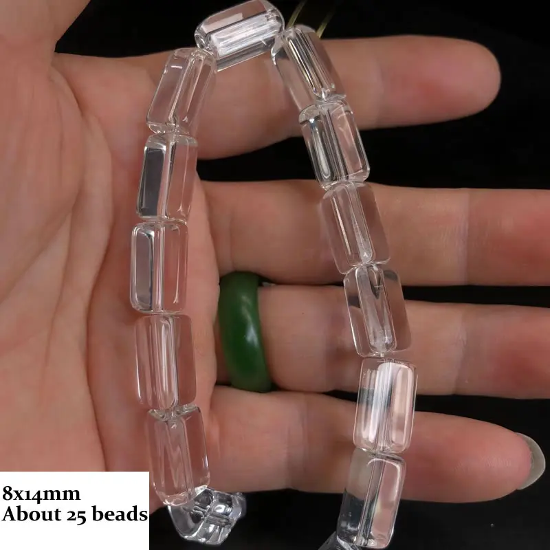 Transparent Glass Crystal Butterfly Carved Blocks Loose Beads Rondelle Beads for Jewelry Making DIY Bracelet Jewelry Making - view 3