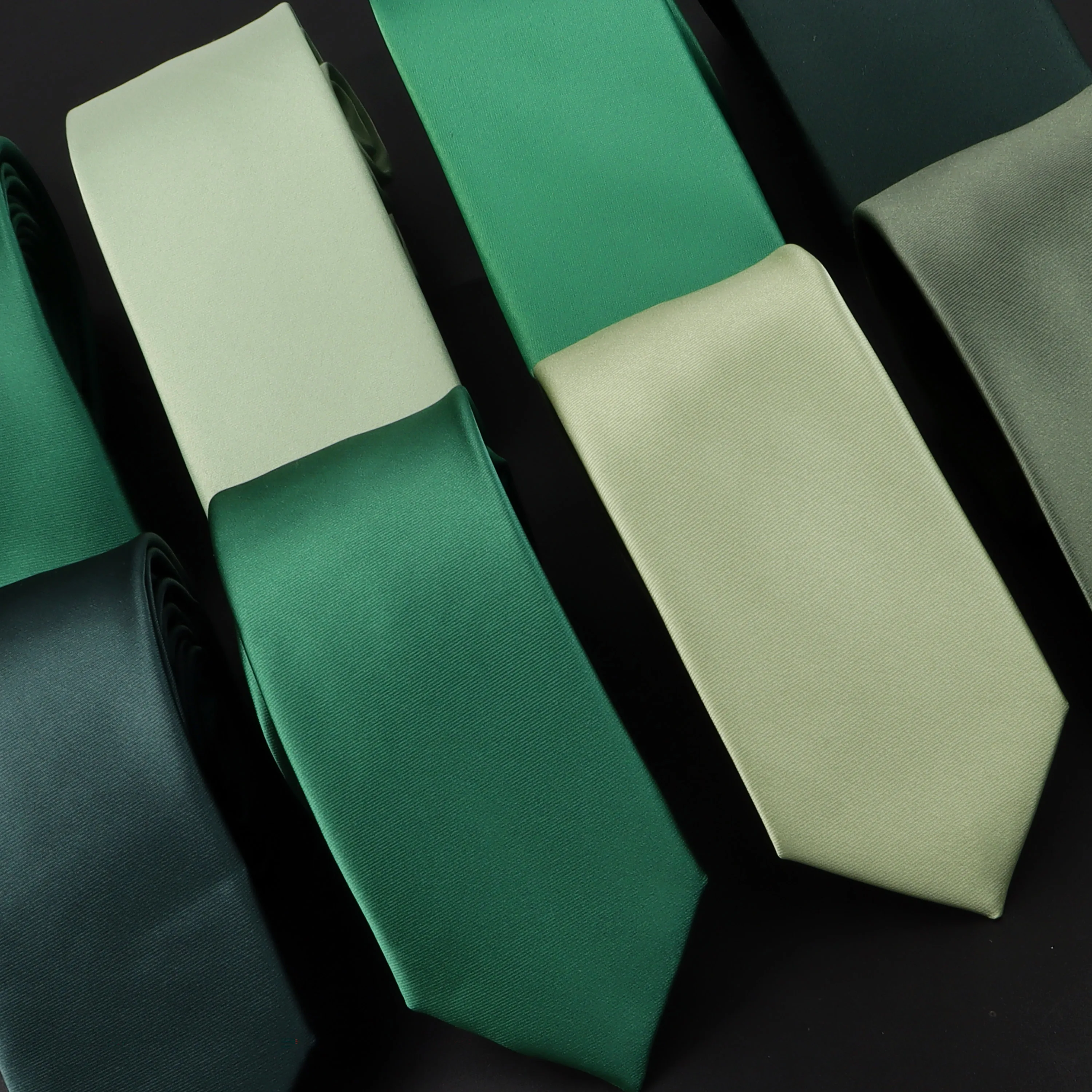 Gravata Masculina de Novo Design Cor Sólida Verde Sálvia Verde Escuro para Casamento, Negócios, Noivo, Acessório de Colarinho, Dropshipping, Presente