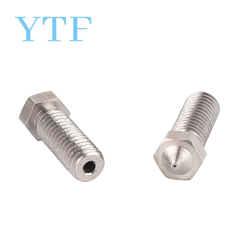 3D Printer Parts Volcano Nozzle Extra Lengthen Extruder Stainless Steel M6 Nozzle All Metal 0.2-1.2mm For 1.75mm