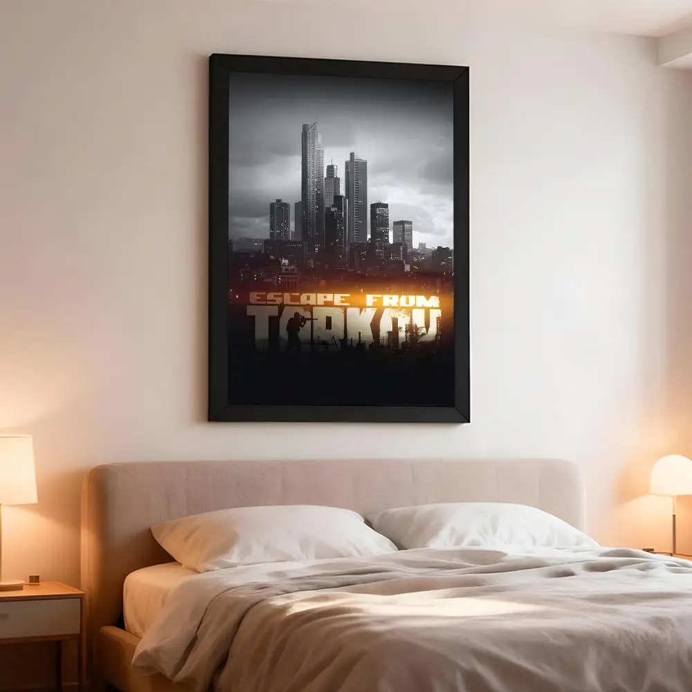 game shooter E-Escape from Tarkov Poster Artistic Instant Peel-Off Wall Decor Atmosphere Setter for Bedside & Shared Room