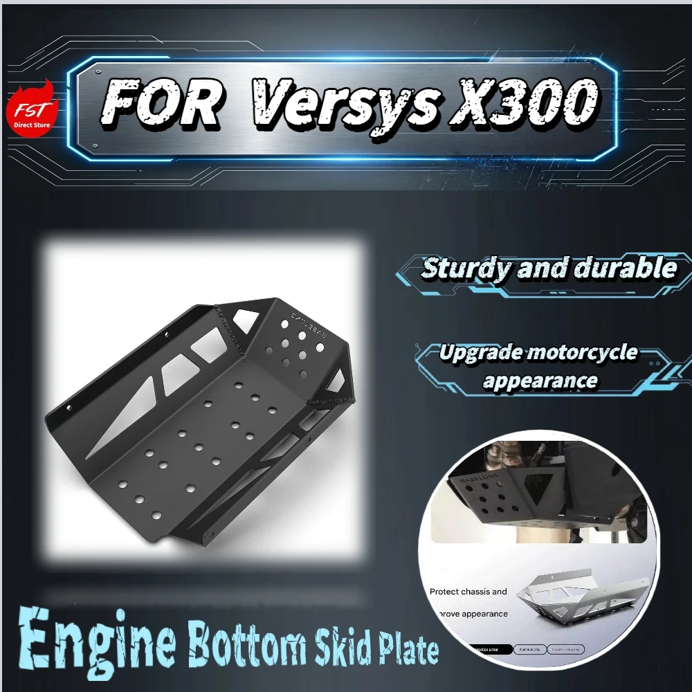 

For Versys X300 Engine Chassis Skid Plate Bottom Armor Shield Block Sand Stone Protect Engine Oil Pan Motorcycle Mod Accessories