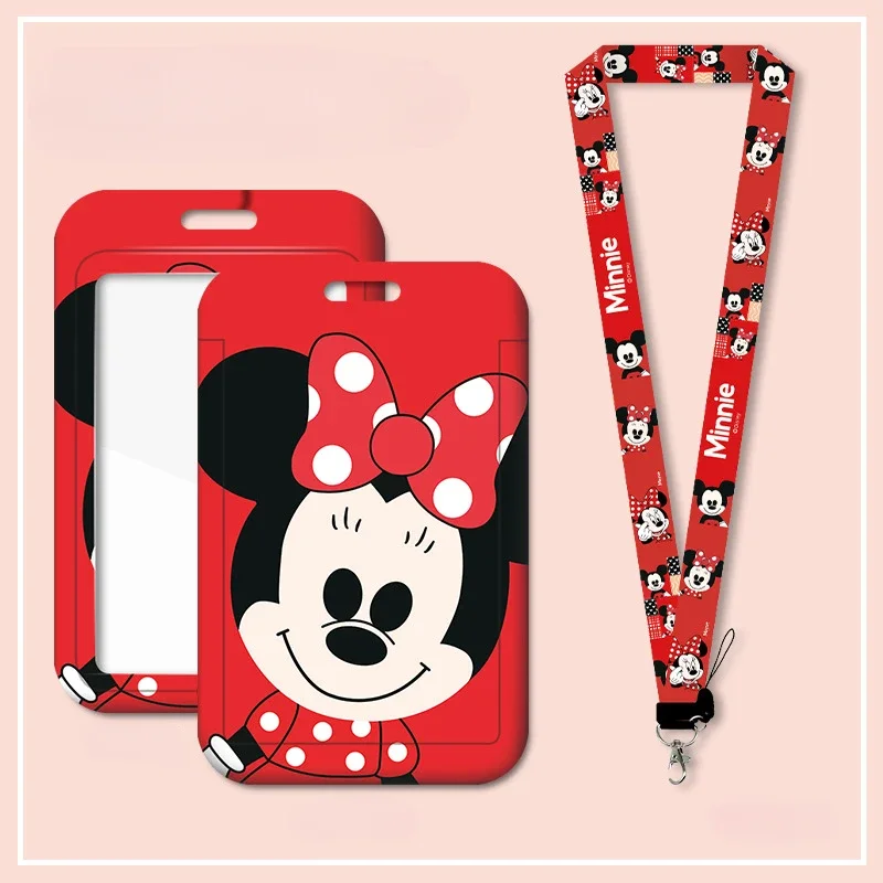 Disney Mickey Girl Card Sleeve ABS Cute Bus Subway Student ID Storage Multi-functional Cartoon Protective Sleeve