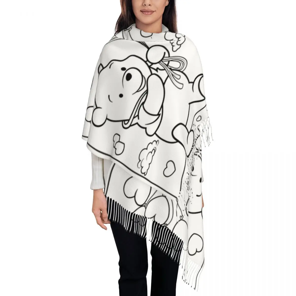 Winnie The Pooh And Balloons Scarf for Women Winter Fall Pashmina Shawls and Wrap Love Long Large Shawl Scarf for Daily Wear