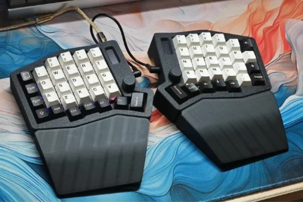 Imagem -03 - Kit de Teclado com Fio Único Modo Personalizado Ergonômico Hot Plug Layout Prog Chave Frasco Inflamável Rgb Split