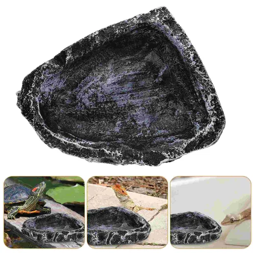 파충류 포거 물통, 애완 동물 먹이 용기, 음식 그릇, 거미 테라리움 수지 거북이 크롤링 홀더 