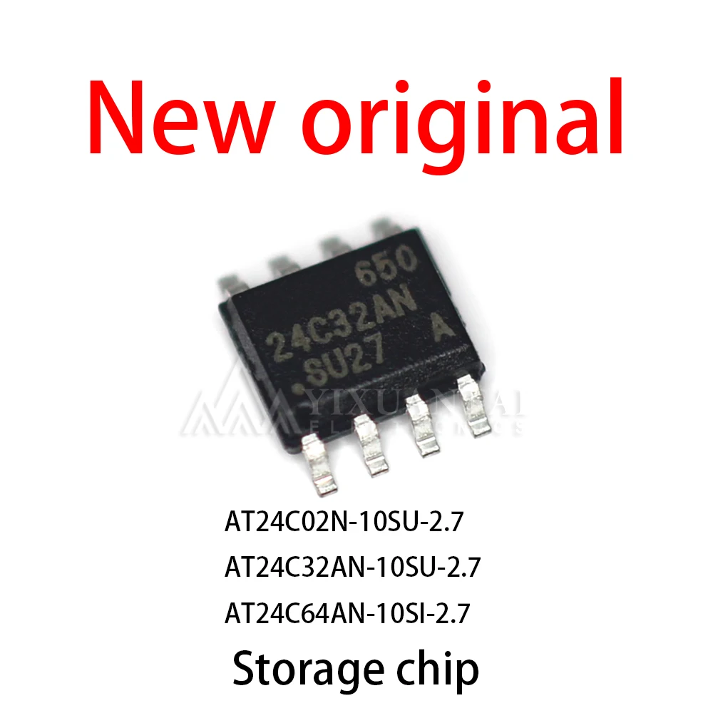 10pcs SOP8 AT24C02N-10SU-2.7 AT24C32AN-10SU-2.7 AT24C64AN-10SI-2.7 AT24C02 AT24C32 AT24C64 24C02 24C32 24C64 Storage chip