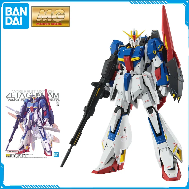 

In Stock Bandai MG 1/100 Mobile Suit Zeta Gundam MSZ-006 Z Original Anime Figure Model Toys Action Figures Collection Doll Pvc