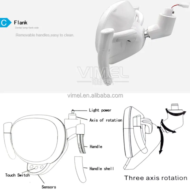 OEM Dental 6 LED Oral Light Exam Induction Lamp for Dental Unit Chair Connector 22/26mm CE Certification