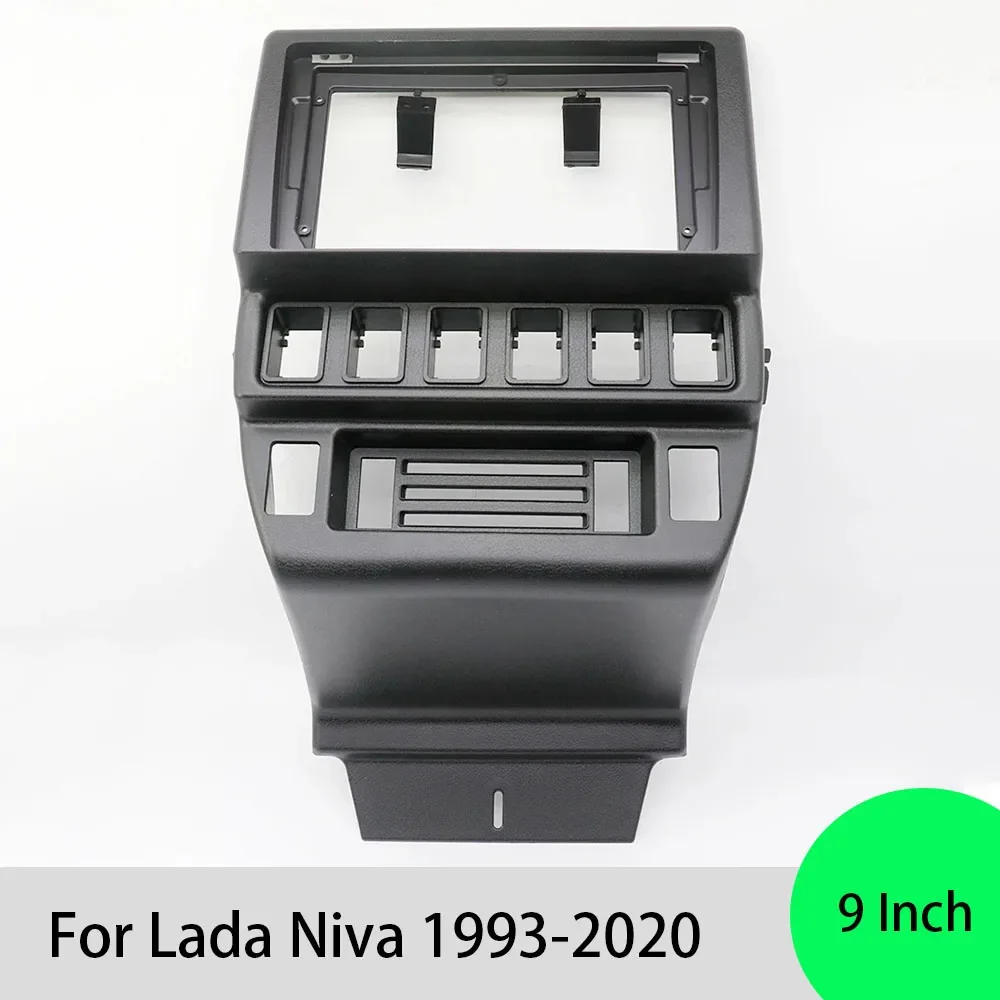 

For Lada Niva 1993-2020 9 Inch Car Fascia Radio Panel Dash Kit Install Plate Facia Console Bezel GPS Adapter Cover Trim