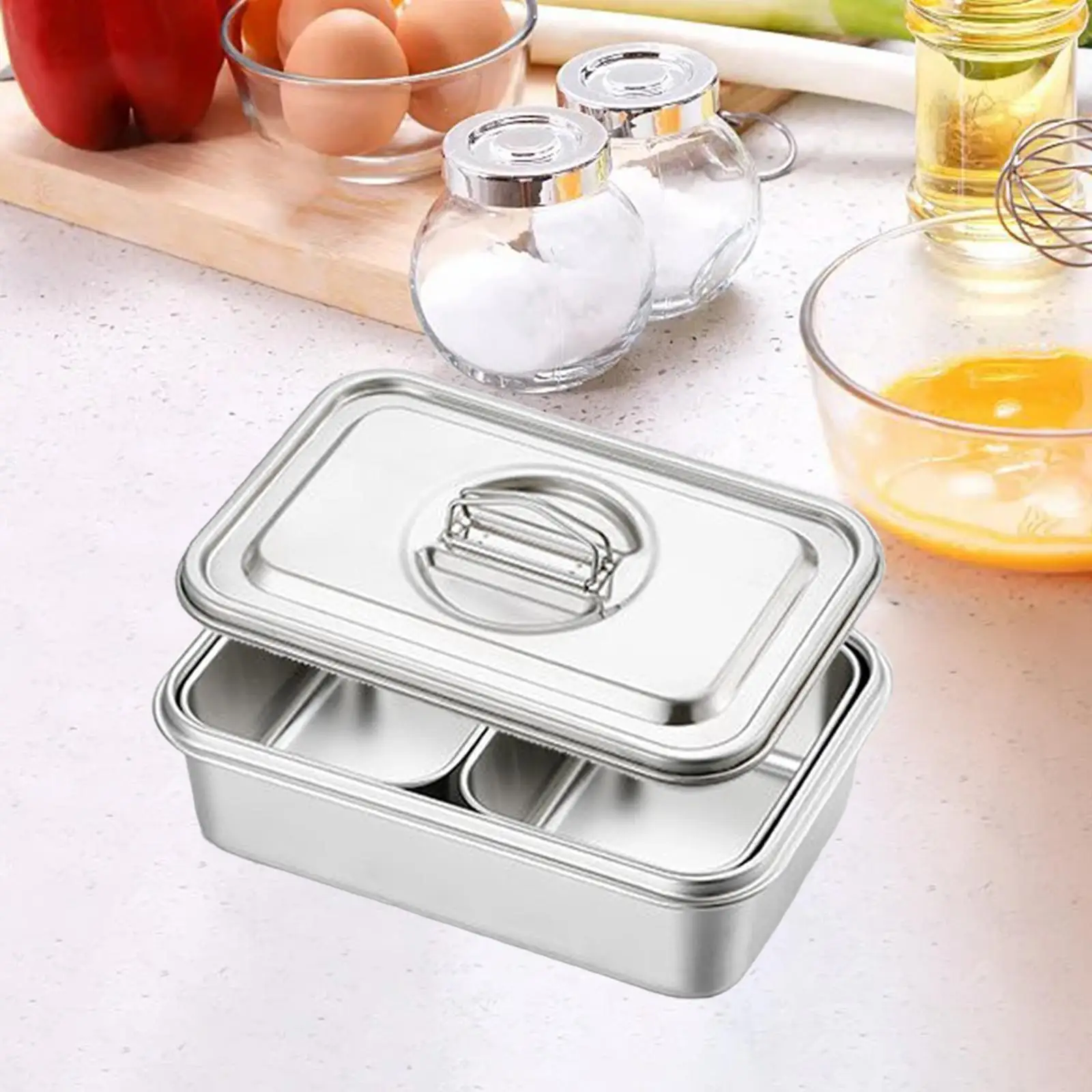 Stainless Steel Chafing Dish Buffet Set with Lid Rectangular Food Pan Warmer for Catering Banquet Party Serving