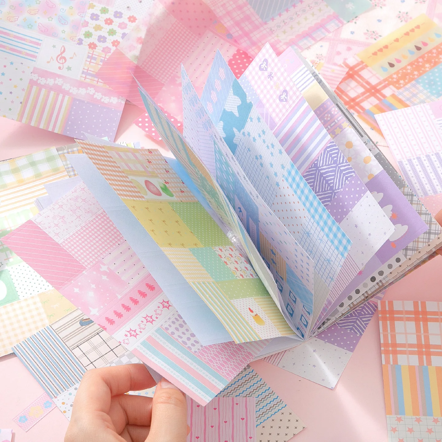 TIANZI 30 Pcs Cute Style Colored Paper DIY Scrapbooking Diary Album Background Decoration Junk Journal Stationery Supplies