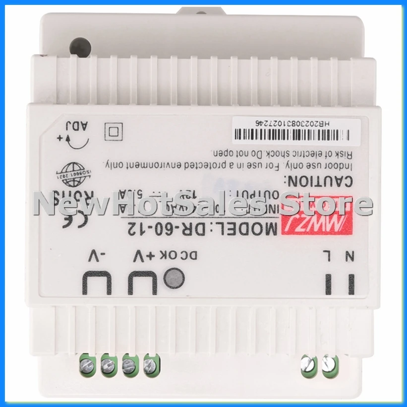 

-60-12 Трансформатор 12 Вольт 5 А Промышленный источник питания на DIN-рейку 220 В переменного тока до 12 В Источник питания постоянного тока (12 В)-AT48