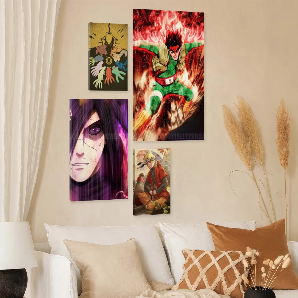 Bedroom Home Decor With Frame Poster Wall Artwork Canvas Prints Painting Cartoon Decoration Pictures For Japanese Anime Naruto