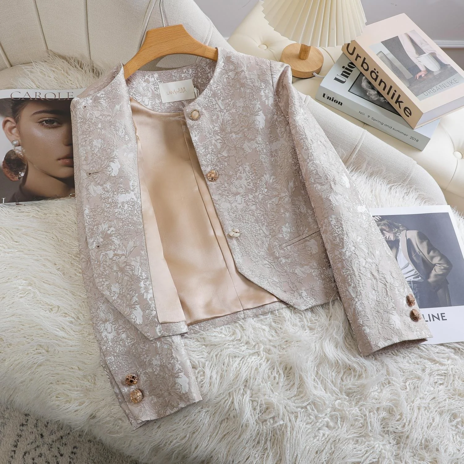 

Новый женский костюм-двойка Angxia с цветочной вышивкой в китайском стиле, тонкий, с круглым вырезом, весна-лето