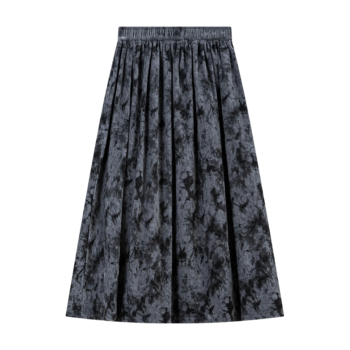 VIMLY تنورة طويلة للنساء 2025 الشتاء تنوعا الطباعة مرونة الخصر ألف خط محبوك التنانير ملابس نسائية فضفاضة غير رسمية A3278