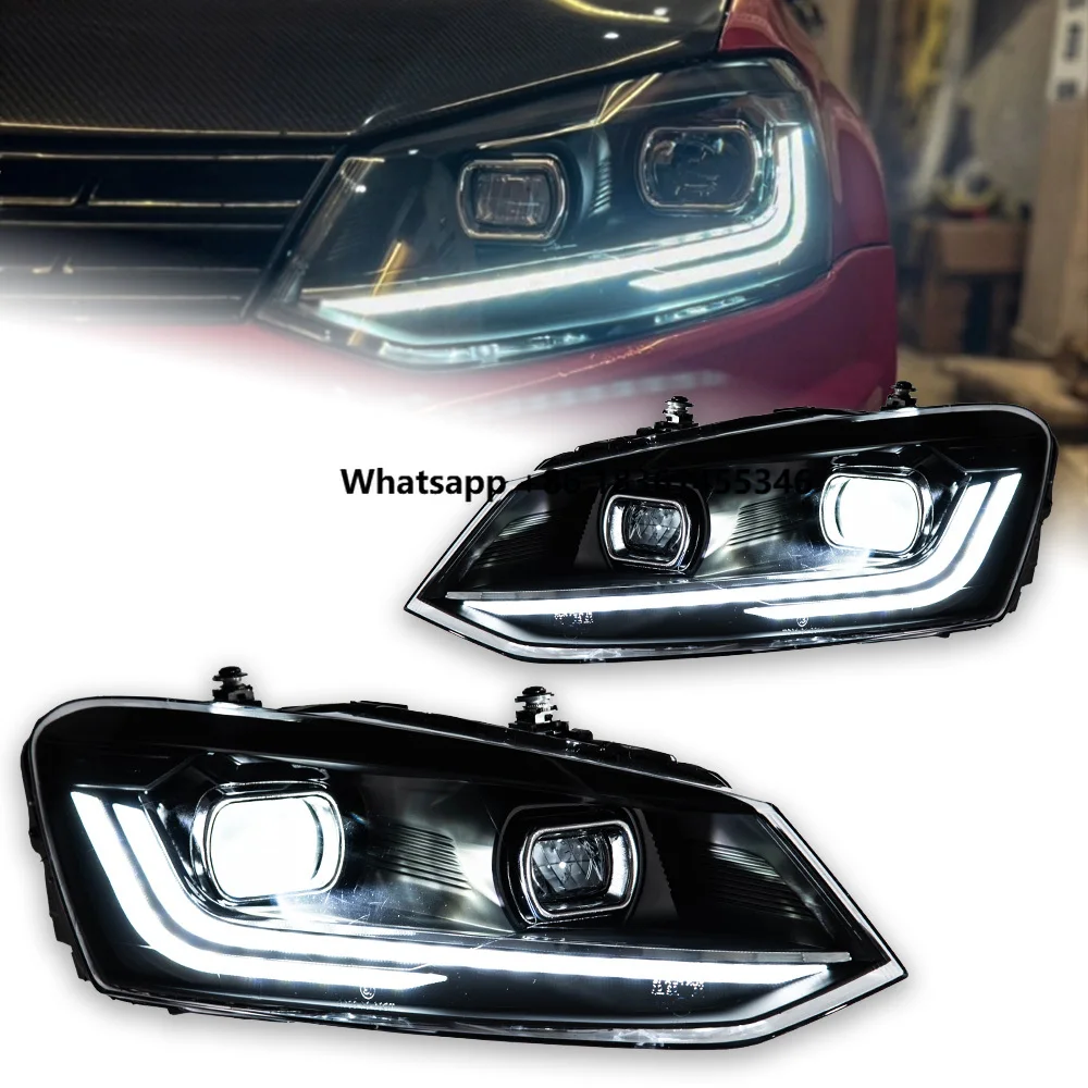 

AKD Car Lights for Polo LED Headlight Projector Lens 2011-2017 Vento Head Lamp DRL Hid Head Lamp Bi Xenon Beam Accessories