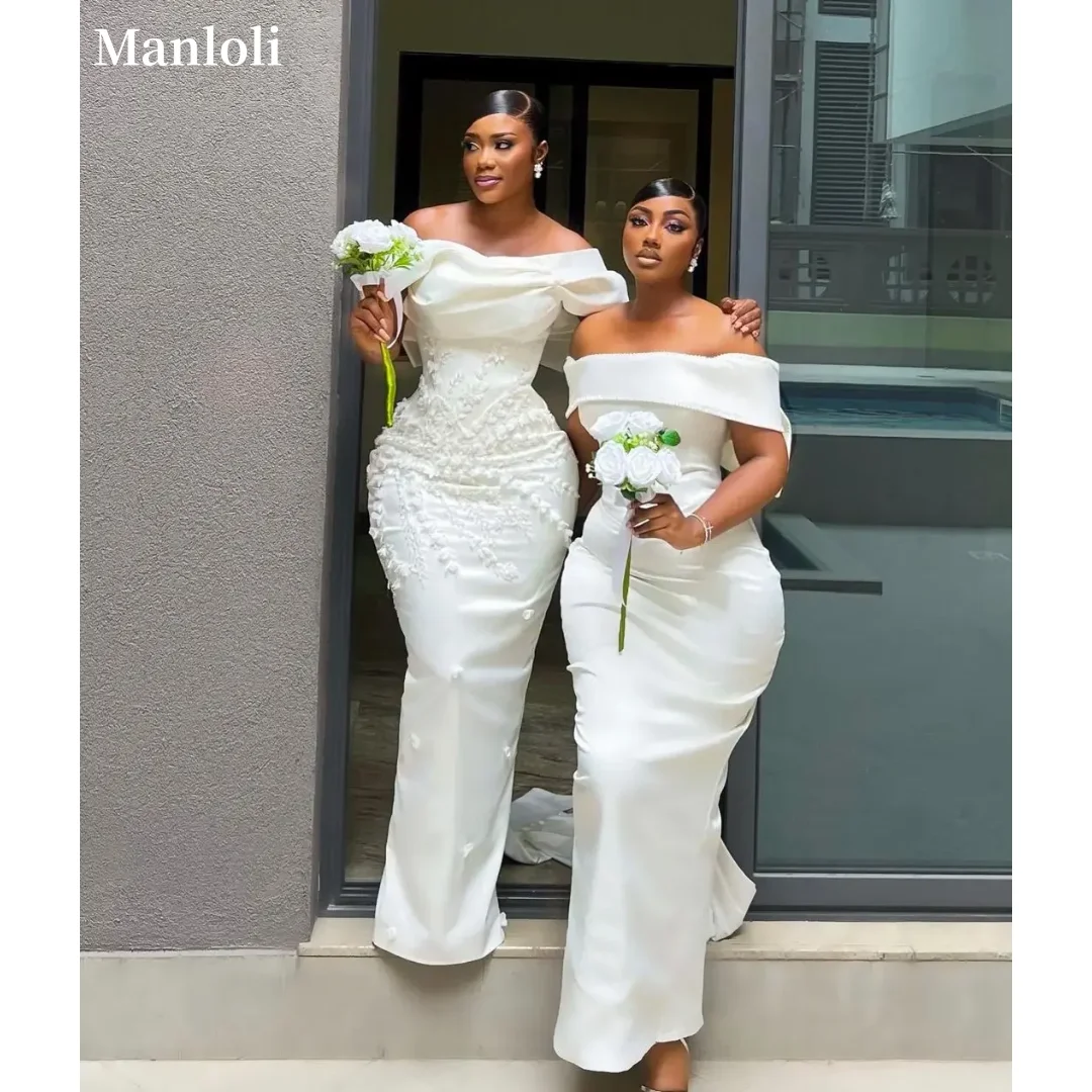 

Customized Elegant Ivory Lace Wedding Dress Thin Shoulders Square Collar Floor length Skirt Elegant Formal Bridal Dress