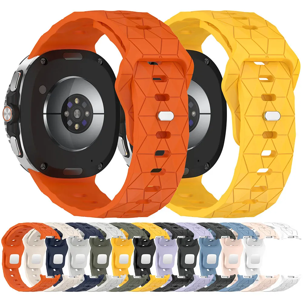 Football pattern Silicone Strap For Samsung Watch 8 40mm 44mm Sport Wristband For Samsung Galaxy Watch8 Classic 46mm Accessories