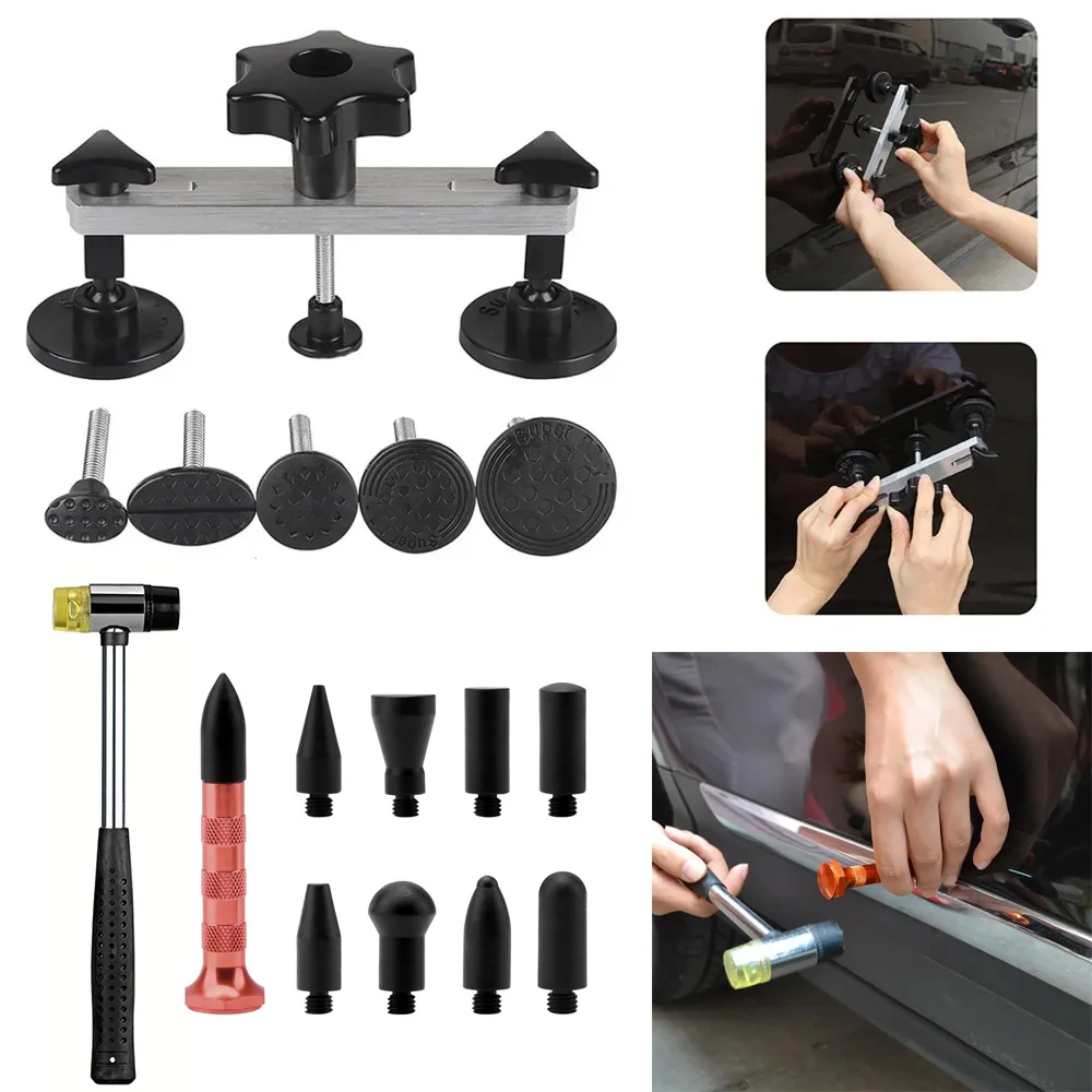 Car Repair Tools Body Paintless T Dent Puller Repair Sheet Metal Slide Hamme Reverse Hammer For Hail Pit Removal Car Workshops