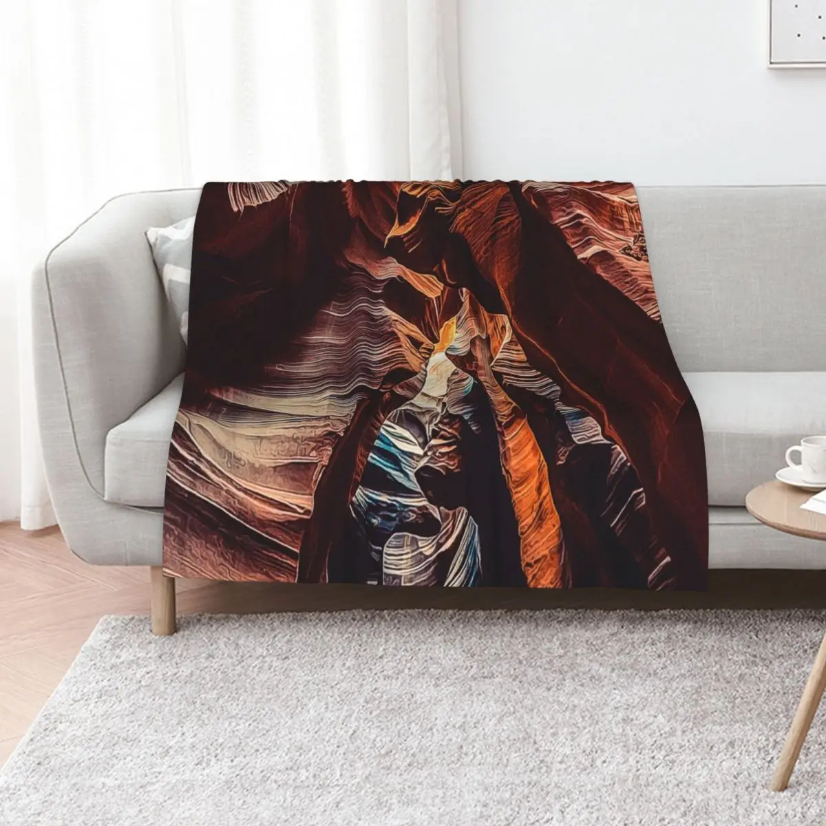 Navajo Upper Antelope Canyon, Slot Antelope Canyon American Southwest, Inside Of The Upper Antelope Canyon, Upper Throw Blanket