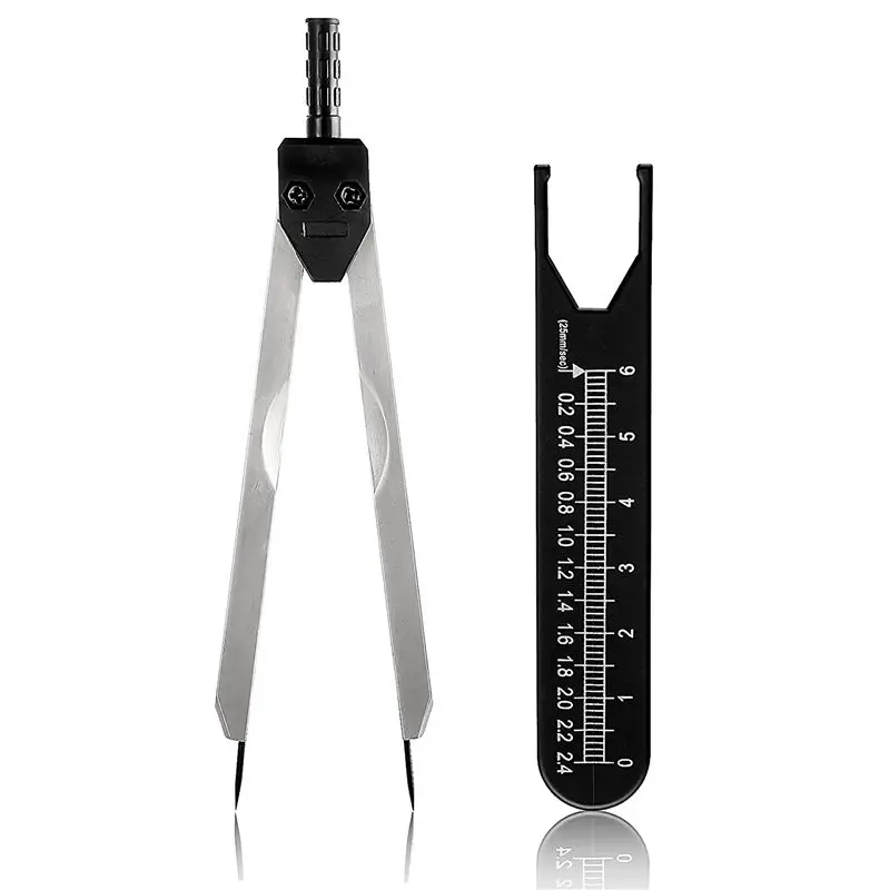 REST EKG Calipers ECG Caliper Measuring Tool with Ruler Black Caliper Divider for Nurse or Doctor