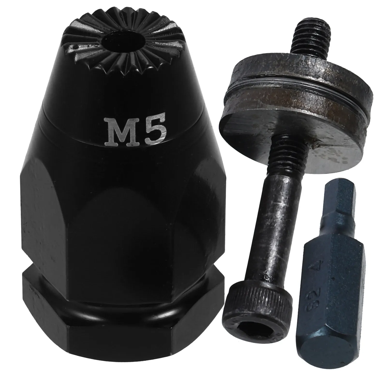 1Set Pneumatic Pull Setter Nut Head for Pneumatic Riveters Rivet Nut Drill Adapter Heavy Duty Air Rivet Head Riveting Parts Kit