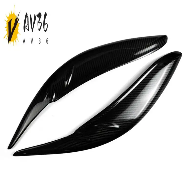

AV36-Car Carbon Fiber Headlights Eyebrow Eyelid Trim Cover Sticker Car Styling Accessories For Toyota Sienna LE SE 2011-2020