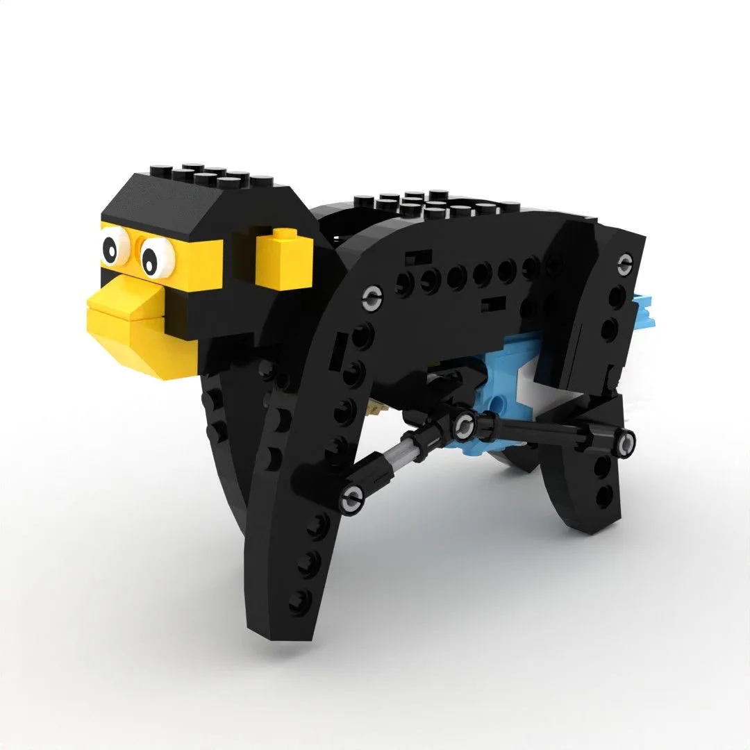 Building Block Toy Technology DIY Mechanical Set Creative Model Assembly Monkey MOC Kit with Charging Function