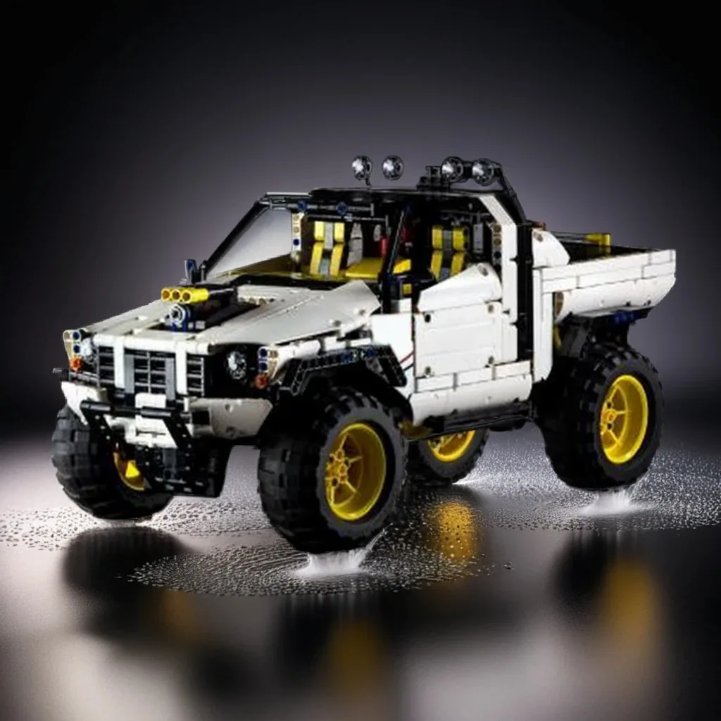 

2027 Pcs Custom Pick-up 4x4 Off-Road Cruiser Rugged Terrain Rider MOC diy Education Model Building Blocks Birthday Toys Gift