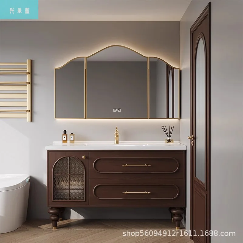 

bathroom cabinet combination ceramic integrated basin toilet washstand floor-to-ceiling washbasin Customizable