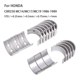 STD +0.25 +0.5 +0.75 +1.0 Motorcycle Connecting Rod & Crankshaft Bearing Kit For HONDA CBR250 MC14 CBR 250 MC17 MC19 1986-1989
