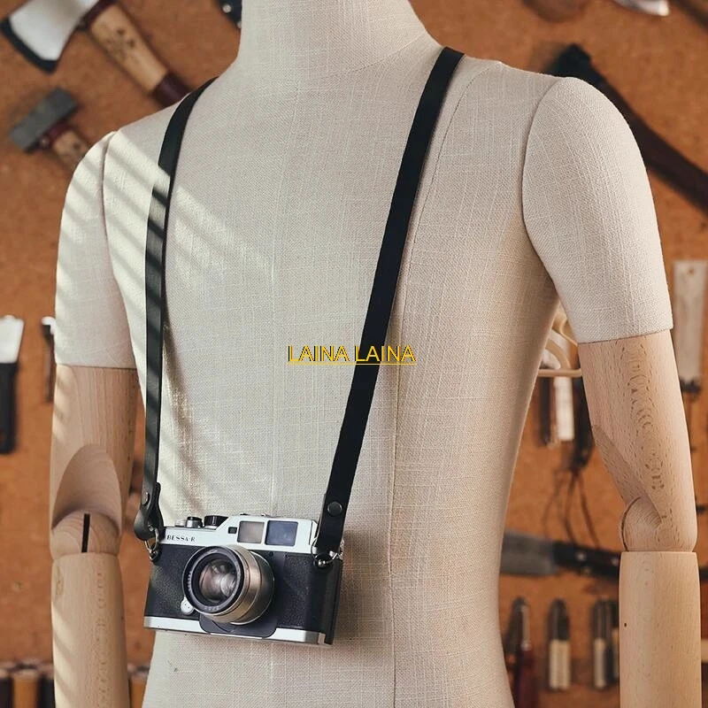

Customized Length Genuine leather Camera Cowhide Strap Shoulder Telescope Sling Belt For canon nikon SONY Fujifilm leica Lumix
