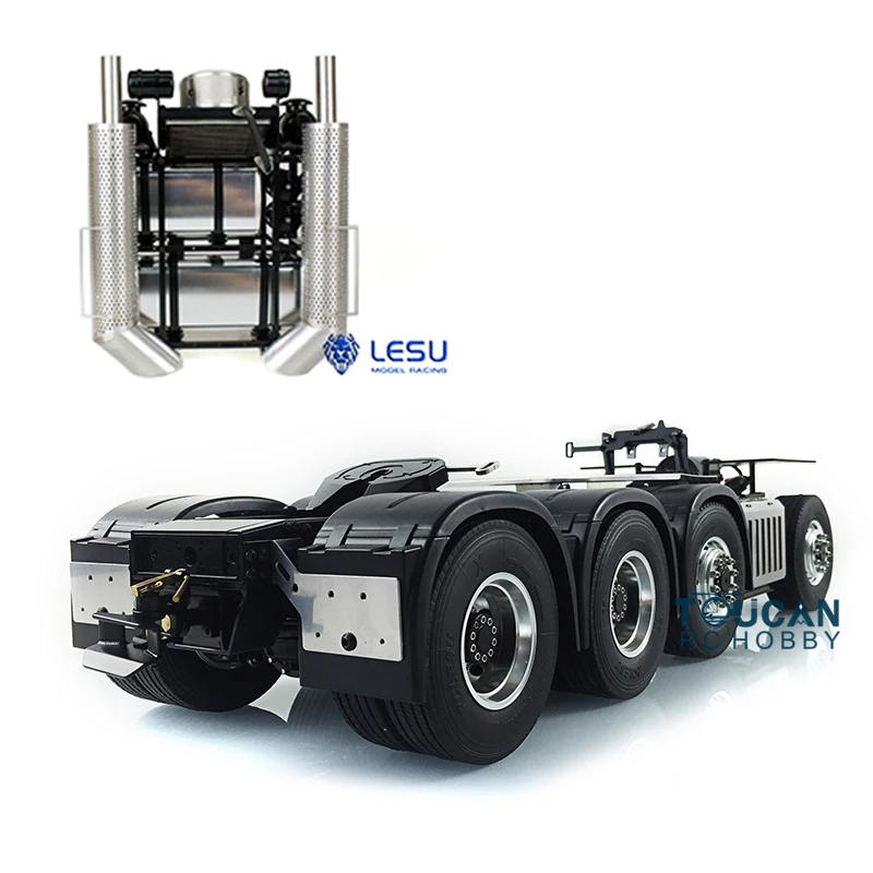 LESU 8*8 Metal Chassis Frame For 1/14 4 Axles RC Tractor Truck Tamiyaya  56348 3363 1851 Model DIY Part TH16462