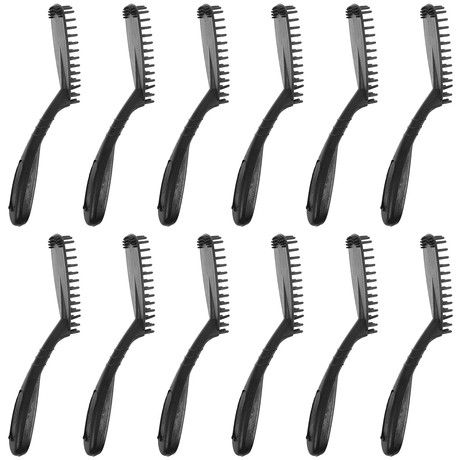12Pcs Hair Dye Brush Oval Applicator for Salon and Home Hair Dye Coloring Comb Kit Precision Coverage Plastic Comb